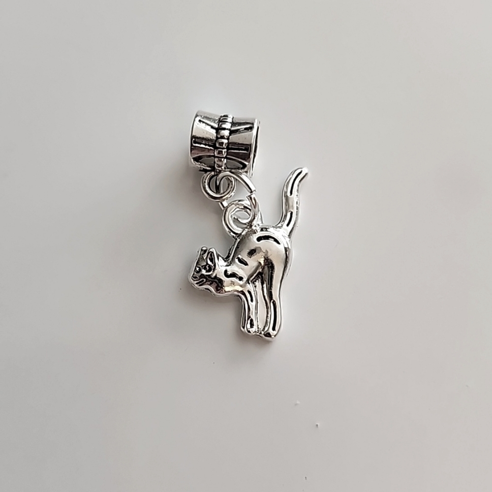 Cat Charm for European Style Bracelets Compatable With Pandora Systems
